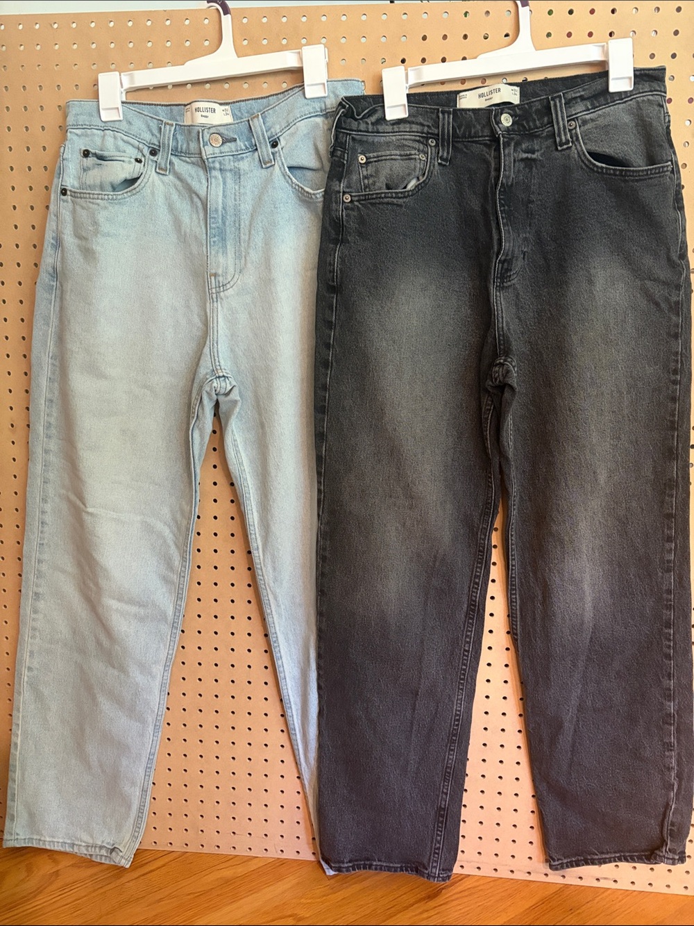 Hollister Men’s Relaxed Jeans – Light Blue & Washed Black